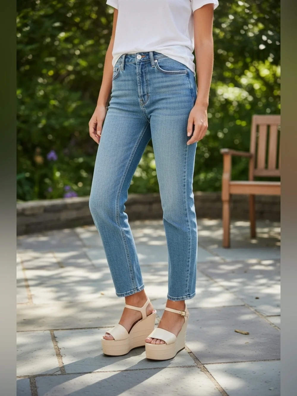 Gucci Cream Platform Ankle-Strap Wedge Sandals